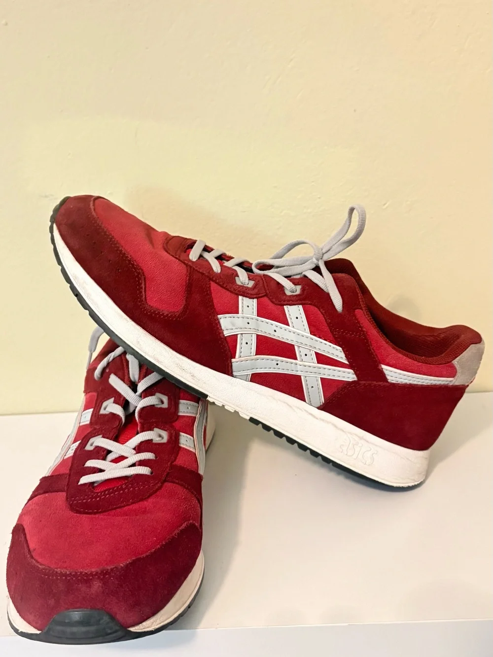 Vintage ASICS Red Suede & Mesh Sneakers